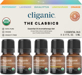 Cliganic menthe-poivrée — bouteille d'huile essentielle pour rafraîchir l'atmosphère et stimuler l'esprit.