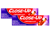 Close Up gel dentifrice anti-caries cannelle ultra, haleine fraîche garantie.