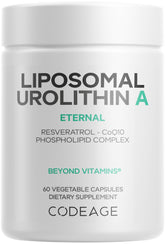 Codeage Liposomal Urolithin A – bouteille pratique pour une utilisation quotidienne.
