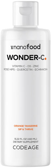 Codeage Nanofood Wonder-C: bouteille liposomale pratique pour l'apport quotidien.