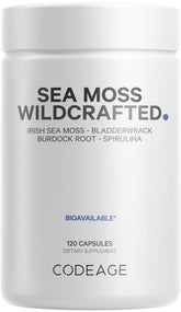 Codeage Sea Moss – bouteille de capsules pratique pour une routine quotidienne