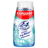 Colgate 2-en-1 gel froid intense, tube: fraîcheur durable.