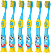 Brosse Colgate Bluey pour enfants 2-5 ans, ensemble de six, pratique et colorée.