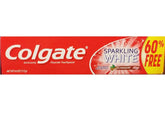 Colgate dentifrice anti-caries blanchissant cinnamint, tube montrant une fraîcheur durable.