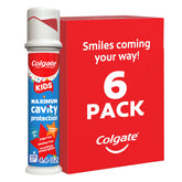 Colgate Kids dentifrice fluoré avec pompe, pratique et sans gâchis.