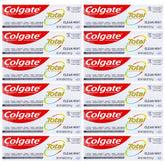 Dentifrice Colgate Total Clean Mint en tube de voyage, fraîcheur durable après brossage.