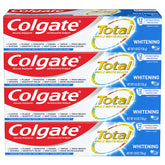 Colgate Total Gel emballage ensemble de 4 tubes prêt à l'utilisation.