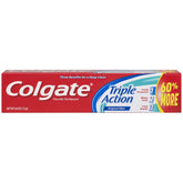 Colgate Triple Action Dentifrice Menthe emballage visible, prêt à l'emploi, pour une routine fraîche