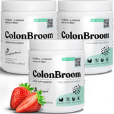 ColonBroom poudre psyllium fraise, poudre fine prête à mélanger pour soutenir le transit