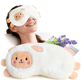 Comfheat oreiller yeux lavande avec poids pour sommeil plus profond.
