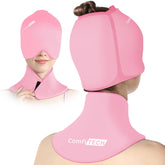ComfiTECH capuchon de glace pour tête en rose, refroidissement ciblé et confortable.