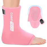 Comfitech wrap glace: grande ouverture pour enfiler facilement et cibler la cheville.