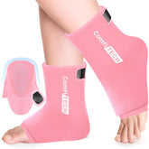 Chaussette glacée Comfitech à ouverture large pour enfiler facilement autour de la cheville.