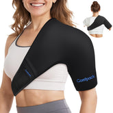 Comfpack enveloppement glace épaule, confort doux et flexible pour récupération.