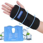 Comfpack poignet gel grand: couverture étendue pour poignet et paume, réconfort rapide.