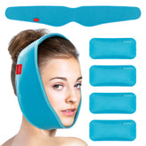 Tour de tête glacé Comfytemp avec velcro réglable pour ajustement confortable.