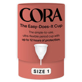 Cora coupe menstruelle taille 1, confort durable et ajustement fiable.
