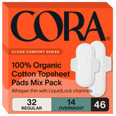 Cora – ensemble de protections périodiques, pratique à ranger.