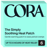 Patch Cora chaleur-relief placé sous-vêtements pour atténuer les crampes.