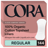 Cora protège-slips en coton biologique, version standard, sensation sèche et douce.
