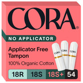 Tampon Cora coton bio régulier, douceur naturelle et absorption fiable.