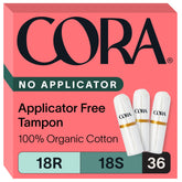 Tampons Cora coton biologique normal, confort et absorption fiable.