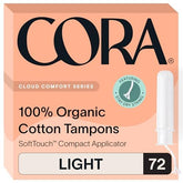 Tampons Cora coton biologique – nouveau look emballage, pratique à repérer.