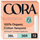 Cora tampons organique coton emballage: protection naturelle au quotidien.