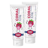 Coral White Kids Bubble Berry dentifrice - tube visible et agréable