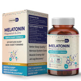 Cosynee Life Mélatonine 5 mg et magnésium glycniante, capsules faciles pour le sommeil.