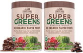 Country Farms Super Greens Chocolat – Bouteille: énergie quotidienne soutenue par 50 ingrédients bio.