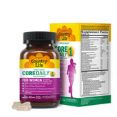 Country Life Women’s Core 1: bouteille de gélules pour énergie quotidienne et bien-être.