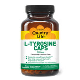 Country Life L-Tyrosine 500mg, Bouteille: peut favoriser concentration et énergie naturelle.