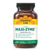 Country Life Maxi-Zyme flacon digestif sur fond neutre, prêt à soutenir la digestion.