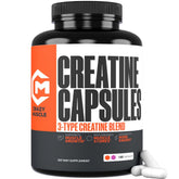 Crazy Muscle Three-atine capsules, emballage pratique pour l entraînement quotidien.