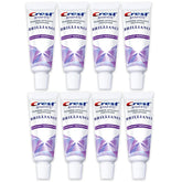 Crest 3D White Brilliance dentifrice voyage menthe poivree, pour une sensation de propreté et de fraîcheur.