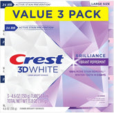 Crest 3D White Brilliance Menthe emballage pack3, blanchiment rapide des taches