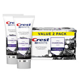 Crest 3D White Thérapie Charbon - tube dentifrice, fraîcheur menthe durable.