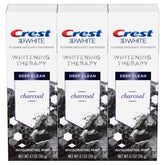 Crest Charbon Therapie blanchiment – pâte dentaire, nettoyage en profondeur et brillance.