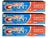 Crest Kids, pack de 3 tubes, protection potentielle des cavités