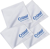 Lingette Crizal microfibre 4-pack pour lunettes et écrans, nettoyage efficace.