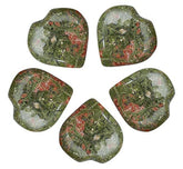 Crocon Unakite cœur 25mm, pierre polie parfaite pour méditation et centrage émotionnel.