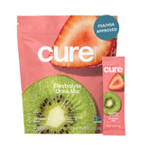 Cure Hydration – sachet électrolytes fraise kiwi, réhydratation rapide après l'entraînement.