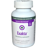 Exakta par D'Adamo : bouteille gélules végétariennes pour soutenir une routine nutritionnelle quotidienne.