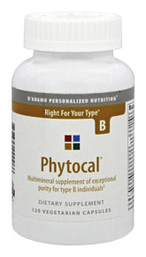 Phytocal B de D'Adamo - flacon 120 gélules pour une utilisation quotidienne.