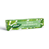 Dabur Dentifrice aux herbes Basilic – emballage attrayant pour une routine naturelle.