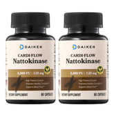 DAIKEN Nattokinase 5000 FU : bouteille avec étiquette claire et soutien quotidien.