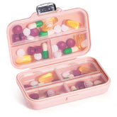 Daviky Organisateur pilules voyage 7 compartiments rose, idéal pour les trajets longs