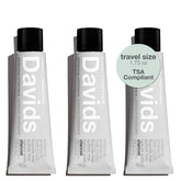 Davids dentifrice charbon – tube voyage rafraîchissant et sans fluor.