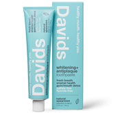 Davids dentifrice sans fluorure en tube argenté à la menthe poivrée, usage quotidien